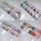 12-columns 3D Nail Deco Nail Art Nail Charm Phone Charms Rhinestone Diamond Glitter Gems Jewelry Rhinestone Crystals Color Glitter Powder Nail Decal Manicure Pedicure 3D nail art design UV Gel Polish Nail Decoration Nail Supplies